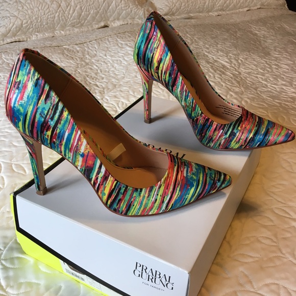 Prabal Gurung For Target MultiColored Heels Size 7 - Picture 6 of 6